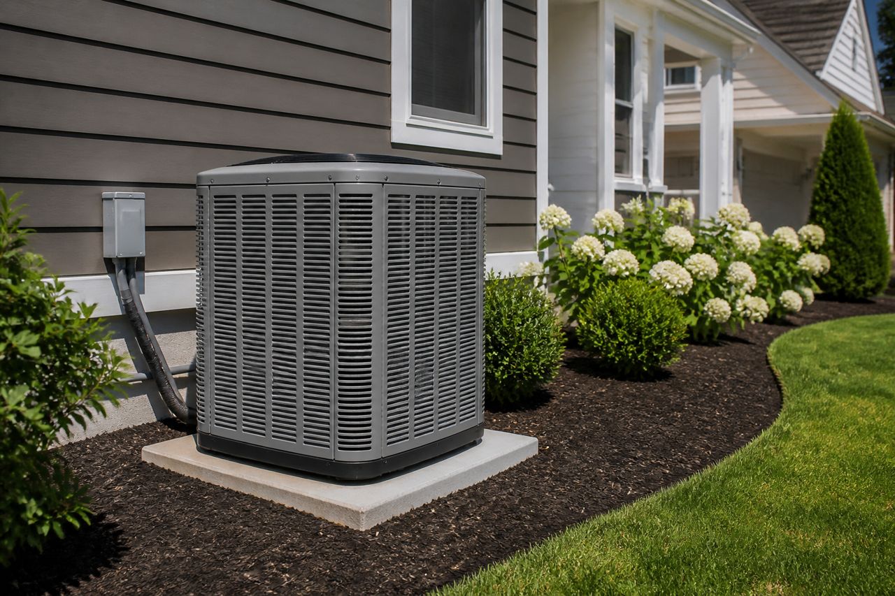 Outdoor central air condenser equipment